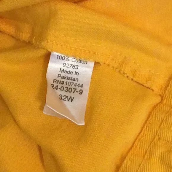 100% cotton utility jacket in brilliant yellow in size 32 w by JESSICA LONDON - Picture 11 of 12